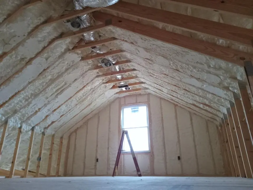 Spray foam roofing application for Crawl Space Insulation project in Bloomingdale